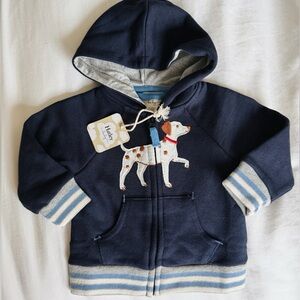 Hatley Navy Hoodie with Dog Embroidery